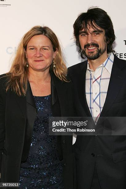 Directors Ellen Kuras and Darko Lungulov attend the CHANEL Tribeca Film Festival Dinner in support of the Tribeca Film Festival Artists Awards...