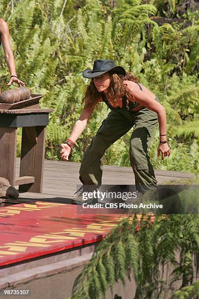 Jerri Manthey during the reward challenge, "Faux Coconut Blowling," during the eighth episode, on SURVIVOR: HEROES VS. VILLAINS, Thursday, April 8 on...