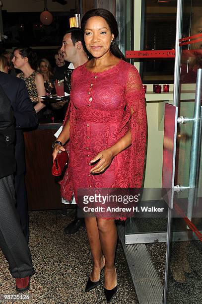Grace Hightower attends the CHANEL Tribeca Film Festival Dinner in support of the Tribeca Film Festival Artists Awards Program at Odeon on April 28,...