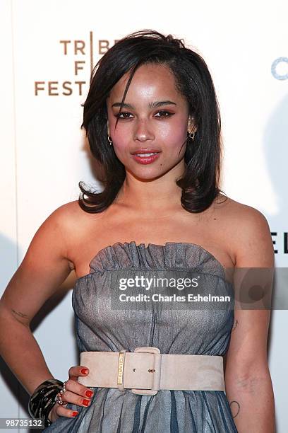 Actress Zoe Kravitz attends the 9th Annual Tribeca Film Festival - Chanel Dinner at Odeon on April 28, 2010 in New York, New York.