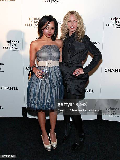 Actress Zoe Kravitz and stylist Rachel Zoe attends the 9th Annual Tribeca Film Festival - Chanel Dinner at Odeon on April 28, 2010 in New York, New...