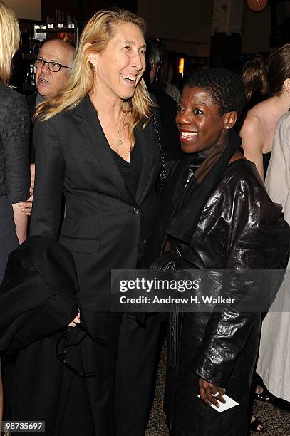 Lisa Phillips and Thelma Golden attend the CHANEL Tribeca Film Festival Dinner in support of the Tribeca Film Festival Artists Awards Program at...