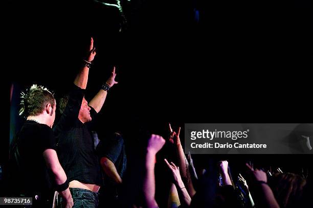 Wrestler Chris Jericho of the band FOZZY performs at B. B. King Blues Club & Grill on April 28, 2010 in New York City.