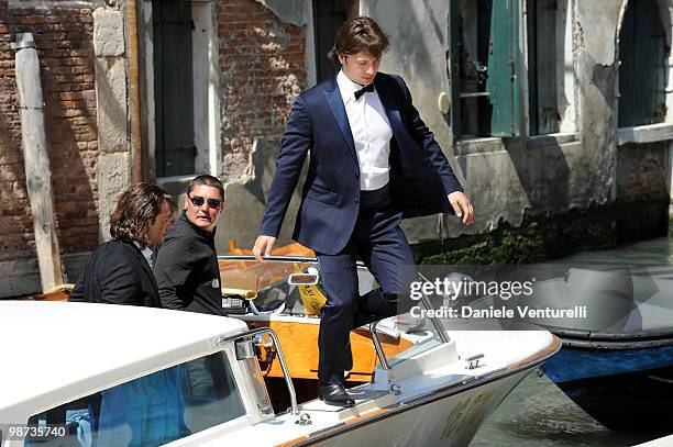 Manuele Malenotti and Michele Malenotti of Bellstaff is seen at the Reyer, location for the movie 'The Tourist' on April 28, 2010 in Venice, Italy.