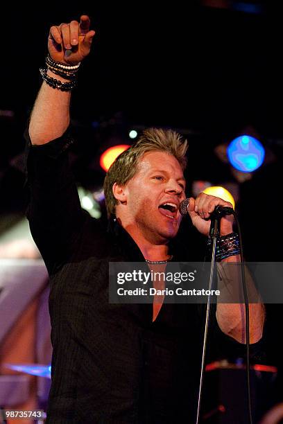 Wrestler Chris Jericho of the band FOZZY performs at B. B. King Blues Club & Grill on April 28, 2010 in New York City.