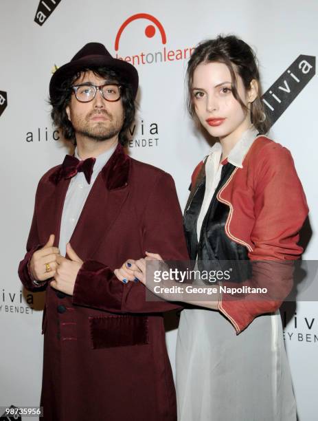 Sean Lennon and Charlotte Kemp Muhl attends the 2nd Annual Bent on Learning Benefit at The Puck Building on April 28, 2010 in New York City.