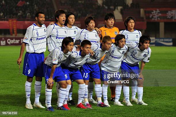 Back row Severino Lucas, Sota Nakazawa, Kazumichi Takagi, Takuya Takei, Yosuke Fujigaya and Takashi Usami, front row Kenta Hoshihara, Takahiro...