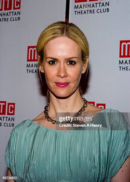 Actress Sarah Paulson attends the opening night of "Collected Stories" at the Planet Hollywood Times Square on April 28, 2010 in New York City.