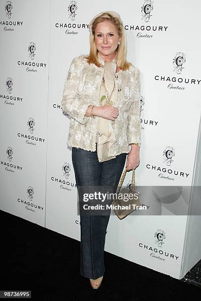 Kathy Hilton arrives to Gilbert Chagoury Couture fashion show held at Pacific Design Center on April 28, 2010 in West Hollywood, California.