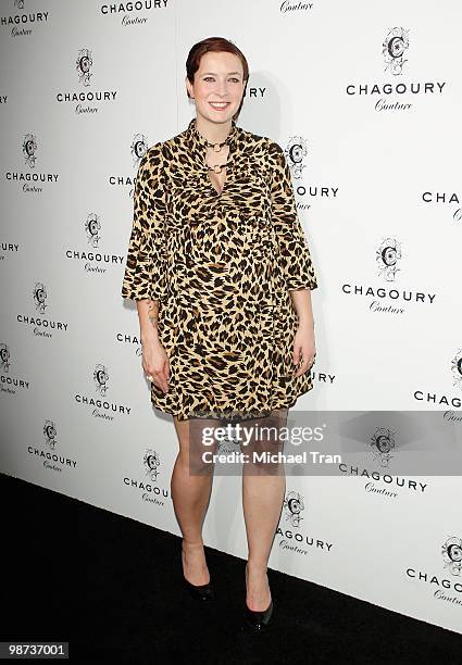 Diablo Cody arrives to Gilbert Chagoury Couture fashion show held at Pacific Design Center on April 28, 2010 in West Hollywood, California.