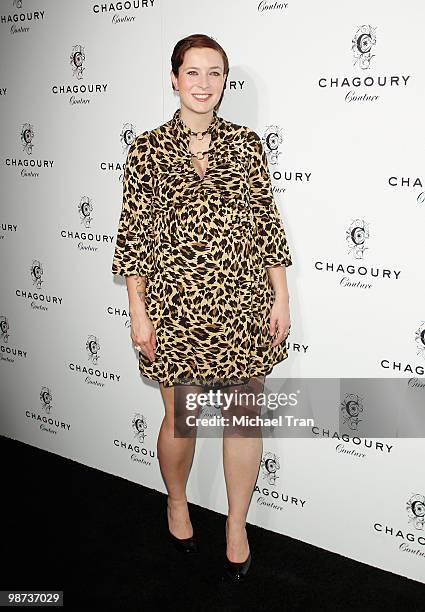 Diablo Cody arrives to Gilbert Chagoury Couture fashion show held at Pacific Design Center on April 28, 2010 in West Hollywood, California.