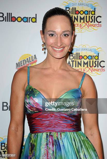 Singer CuCu Diamantes attends The Billboard Bash at Conrad San Juan Condado Plaza on April 28, 2010 in San Juan, Puerto Rico.