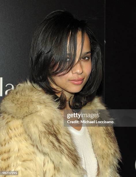 Zoe Kravitz attends the opening of the Fifth Avenue Sunglass Hut flagship store at Sunglass Hut on April 28, 2010 in New York City.