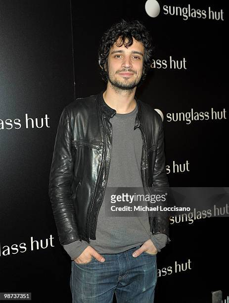 Musician and guest DJ Fabrizio Moretti attends the opening of the Fifth Avenue Sunglass Hut flagship store at Sunglass Hut on April 28, 2010 in New...