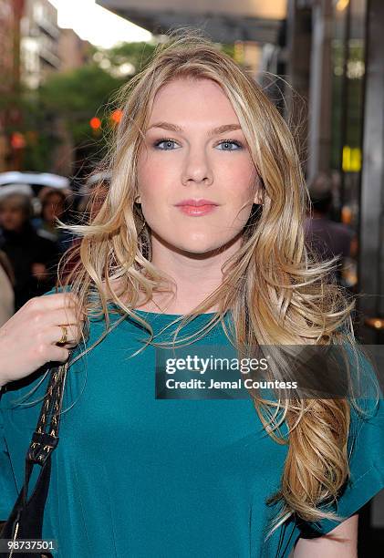 Actress Lily Rabe attends the opening night of the Broadway play "Collected Stories" at the Samuel J. Friedman Theatre on April 28, 2010 in New York...