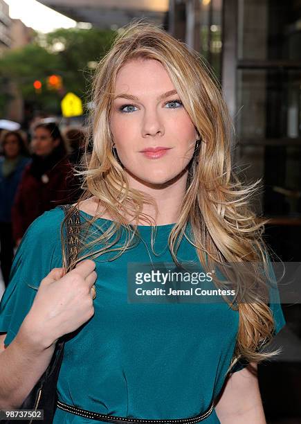 Actress Lily Rabe attends the opening night of the Broadway play "Collected Stories" at the Samuel J. Friedman Theatre on April 28, 2010 in New York...