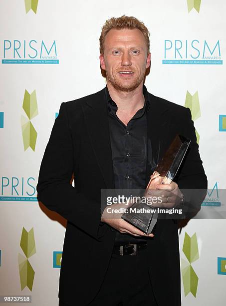 Actor Kevin McKidd accepts the award for Best Performance in a Drama Series Multi-Episode Storyline "Grey's Anatomy" at the 14th Annual PRISM Awards...