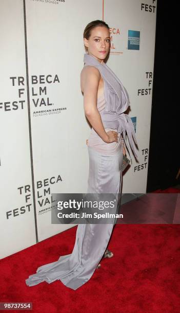 Actress Alicja Bachleda attends the "Ondine" premiere during the 9th Annual Tribeca Film Festival at the Tribeca Performing Arts Center on April 28,...