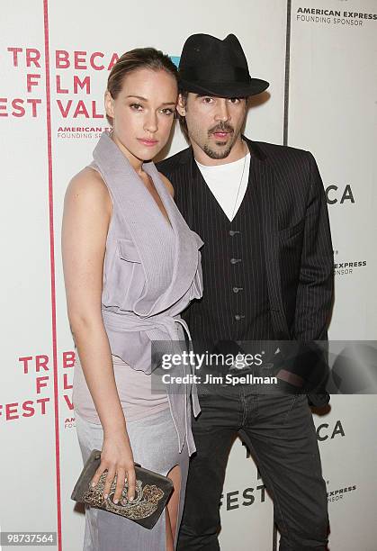 Actors Colin Farrell and Alicja Bachleda attend the "Ondine" premiere during the 9th Annual Tribeca Film Festival at the Tribeca Performing Arts...