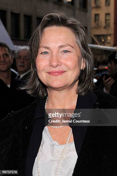 Actress Cherry Jones attends the opening night of the Broadway play "Collected Stories" at the Samuel J. Friedman Theatre on April 28, 2010 in New...