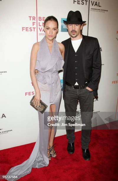 Actors Colin Farrell and Alicja Bachleda attend the "Ondine" premiere during the 9th Annual Tribeca Film Festival at the Tribeca Performing Arts...