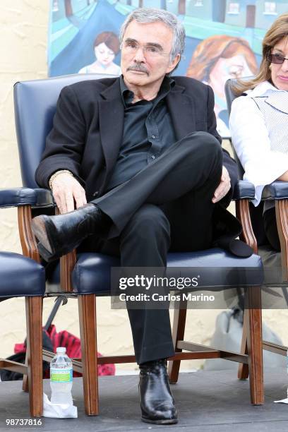 Burt Reynolds attends dedication of "Burt Reynolds Road" on April 28, 2010 in West Palm Beach, Florida.