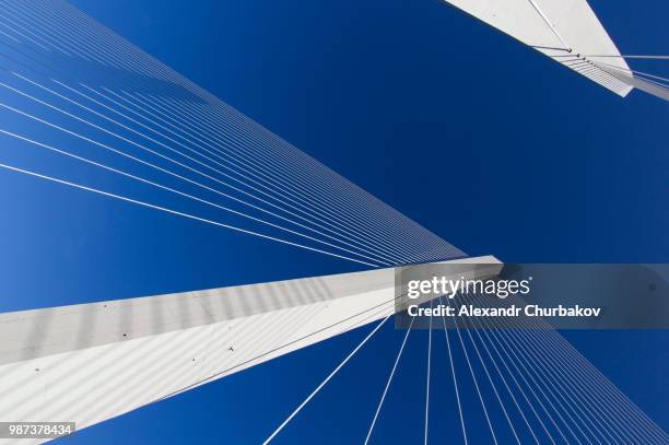 vladivostok - cable stayed bridge stock pictures, royalty-free photos & images