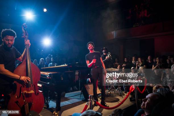 Jon Batiste performs at the Bowery Ballroom in New York City on February 28, 2018.