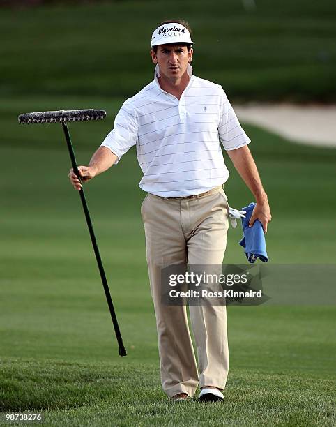 Gonzalo Fernandez-Castano of Spain on the par four 12th hole during the first round of the Open de Espana at the Real Club de Golf de Seville on...