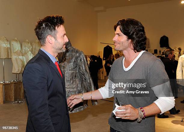 David Arquette and Greg Lauren attend Greg Lauren Presents Alteration Art on April 28, 2010 in Los Angeles, California.