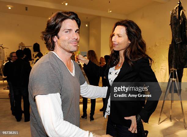 Greg Lauren and Minnie Driver attend Greg Lauren Presents Alteration Art on April 28, 2010 in Los Angeles, California.