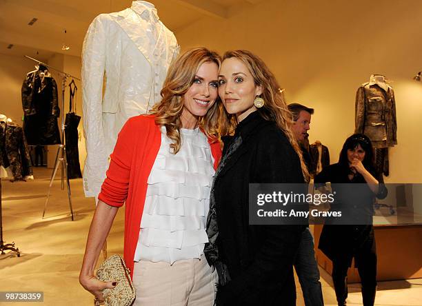 Kathy Freston and Elizabeth Berkley attend Greg Lauren Presents Alteration Art on April 28, 2010 in Los Angeles, California.