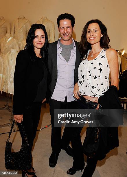 Courteney Cox Arquette, Kirk Rudell and Minnie Driver attend Greg Lauren Presents Alteration Art on April 28, 2010 in Los Angeles, California.