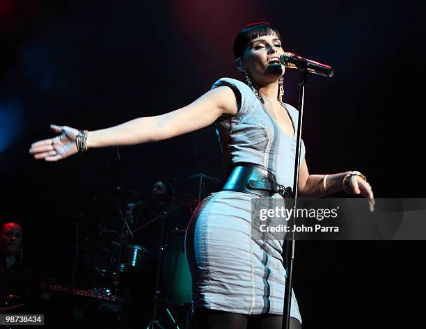 Nelly Furtado performs at Fillmore Miami Beach on February 19, 2010 in Miami Beach, Florida.