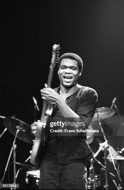 Blues guitarist Robert Cray performs live at Meervaart in Amsterdam, Netherlands on March 29 1985