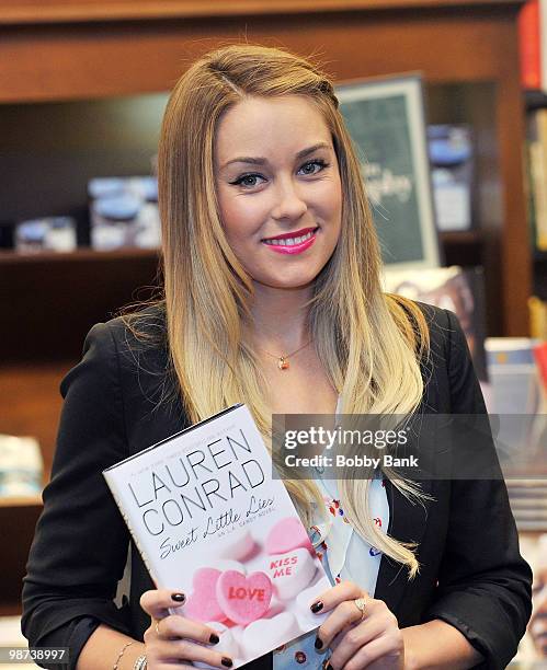 Lauren Conrad promotes "Sweet Little Lies" at Barnes & Noble on March 28, 2010 in Fairless Hills, Pennsylvania.