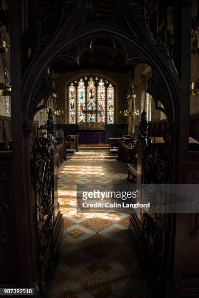 chapel at the lord  leycester hospital - hospital chapel stock pictures, royalty-free photos & images