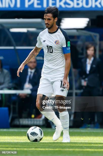 Bryan Ruiz of Costa Rica controls the ball during the 2018 FIFA World Cup Russia group E match between Brazil and Costa Rica at Saint Petersburg...