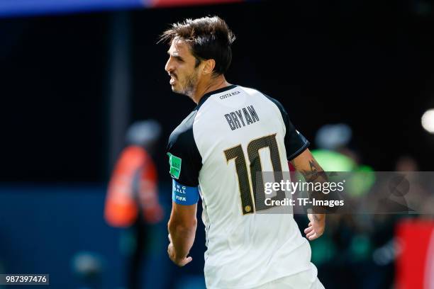 Bryan Ruiz of Costa Rica looks on during the 2018 FIFA World Cup Russia group E match between Brazil and Costa Rica at Saint Petersburg Stadium on...