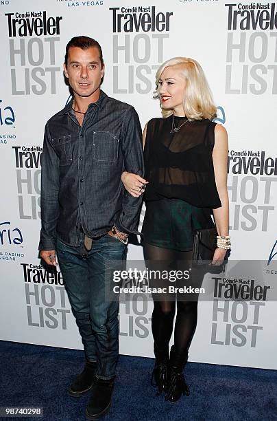 Gavin Rossdale and Gwen Stefani arrive at the Conde Nast Traveler "Hot List" party at Haze Nightclub in the Aria Resort & Casino at CityCenter on...