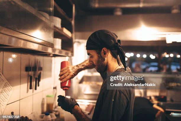 fast food restaurant - greek chef stock pictures, royalty-free photos & images