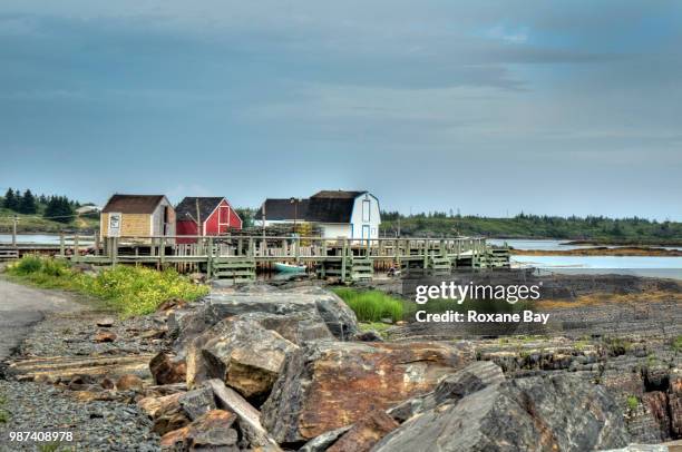 blue rocks nova scotia - blue rocks nova scotia stock pictures, royalty-free photos & images