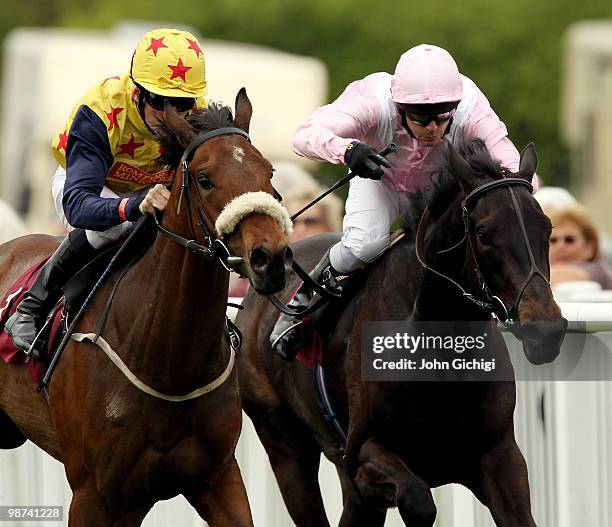 Catherines Call ridden by Shane Kelly wins The Free Racing Post Form At Totesport.com Fillies' Handicap Stakes at Folkestone Racecourse on April 29,...