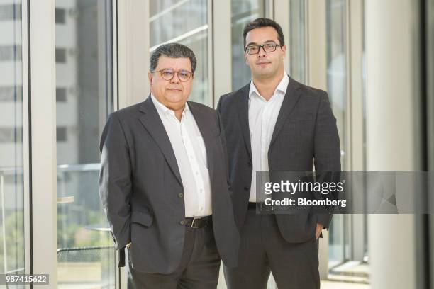 Walter Mendes, chief executive officer of Fundacao Petrobras de Seguridade Social , left, and Daniel Lima, investment director of Fundacao Petrobras...