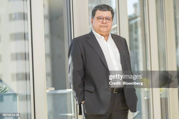 Walter Mendes, chief executive officer of Fundacao Petrobras de Seguridade Social , stands for a photograph following an interview in Sao Paulo,...