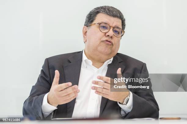 Walter Mendes, chief executive officer of Fundacao Petrobras de Seguridade Social , speaks during an interview in Sao Paulo, Brazil, on Friday, June...