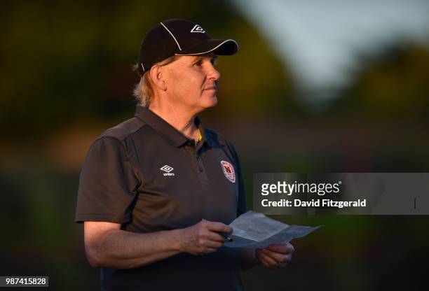 Dublin , Ireland - 29 June 2018; St. Patricks Athletic manager Liam Buckley during the SSE Airtricity League Premier Division match between Bohemians...