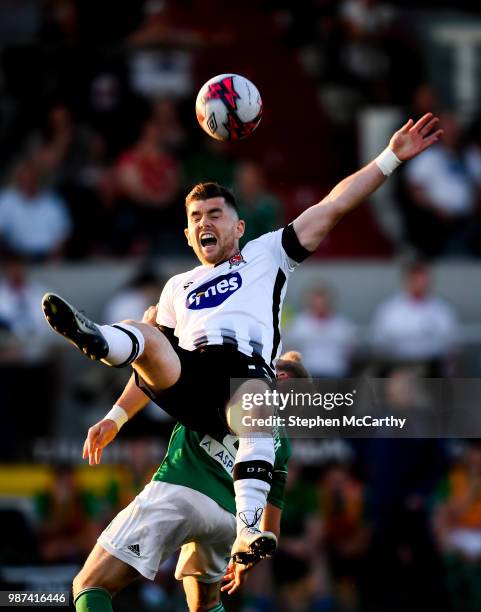 Louth , Ireland - 29 June 2018; Ronan Murray of Dundalk in action against Conor McCormack of Cork City during the SSE Airtricity League Premier...