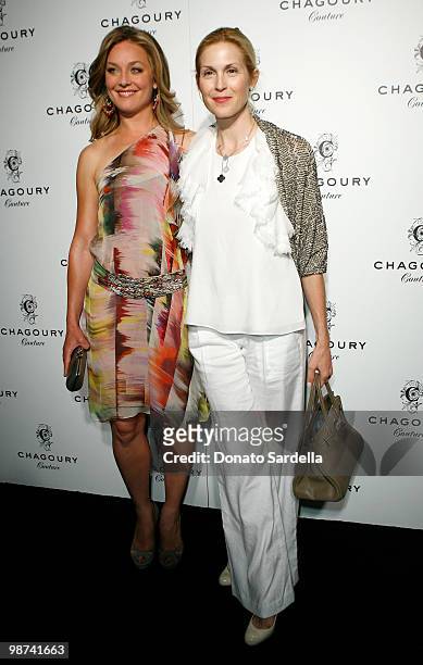Actresses Elisabeth Rohm and Kelly Rutherford arrive at the debut of Chagoury Couture by designer Gilbert A. Chagoury held at the Pacific Design...
