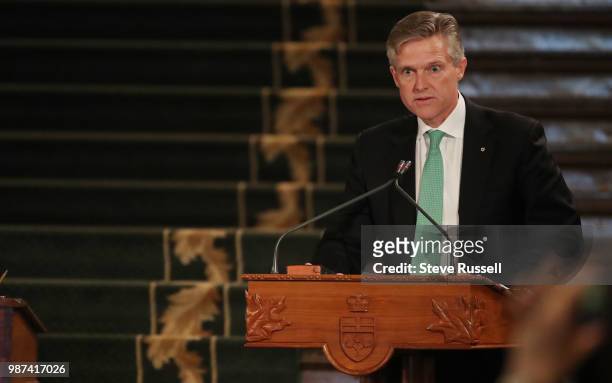 Rod Phillips, minister of environment, conservation, and parks ministry takes his oath. Doug Ford is sworn in as the 26th Premier of Ontario by The...